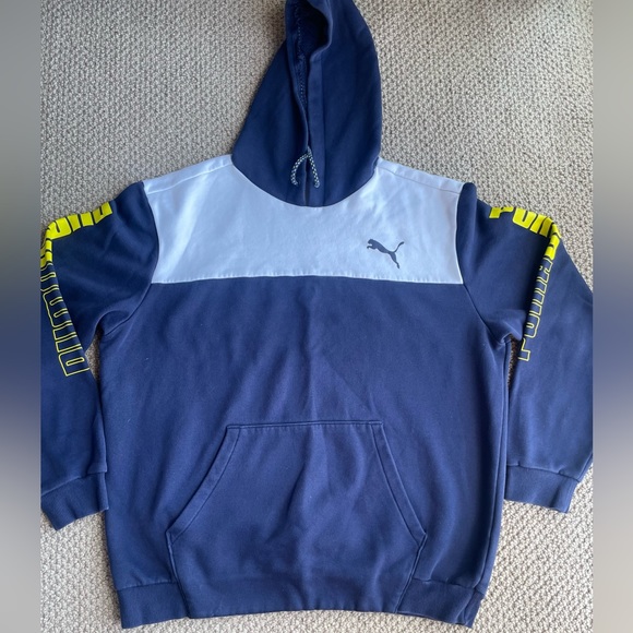 Puma Men’s L‎ Sweatshirt Hoodie - Long Sleeve/Drawstring/Pocket/Graphic Design - Picture 1 of 10